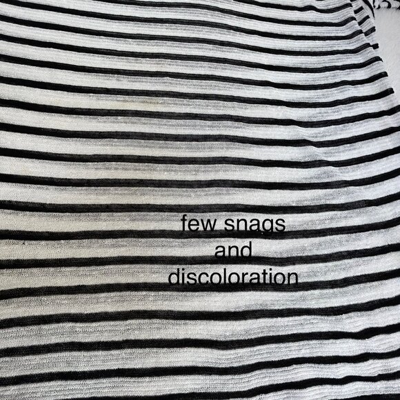 Eileen Fisher Womens Striped V-Neck Organic Linen Blend Tunic Top Large Casual - Picture 9 of 9